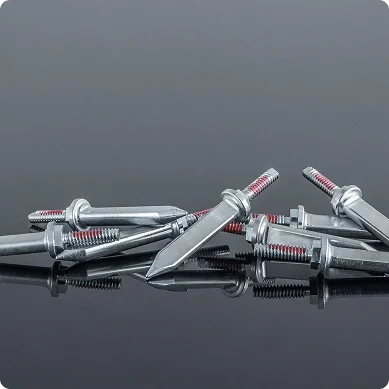 Precision metal fasteners with threaded bolts