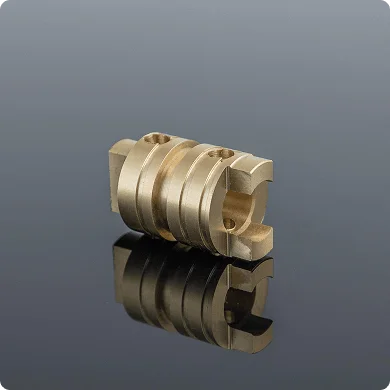 Precision machined brass cylindrical component